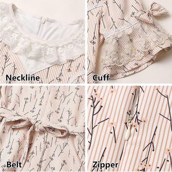 NWT Mangostice Short Sleeve A-Line Print Dress - Picture 5 of 6